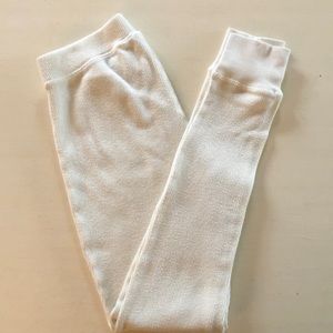 SKIMS Cream Ribbed Leggings Sz L